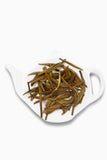 brewed leaves of Darjeeling White Tea Silver Needles.