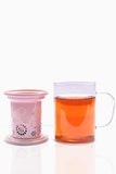 Hued Glass Tea Mug with Infuser